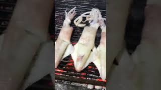 Giant squid on the grill, Calamari, Lignje