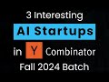 Top AI Startups in Y Combinator Fall 2024