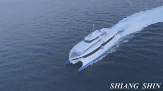 翔信輪 海試影片  全新澳洲穿浪型雙體客船