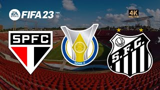 São Paulo x Santos | FIFA 23 Gameplay | Brasileirão 2023 [4K 60FPS]