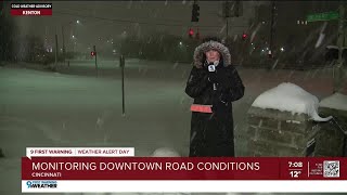 Heavy snowfall moves into Cincinnati area during winter storm
