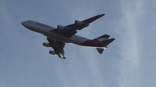 Qantas 747 VH-OEJ Flyover of Shellharbour Airport, 22 July 2020.  The Last Qantas 747