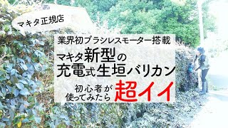 マキタ 【業界初のブラシレスモーター搭載！】充電式生垣バリカンで【正規販売店】が初めての生垣剪定。