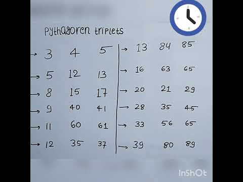 Pythagorean Triplets - YouTube