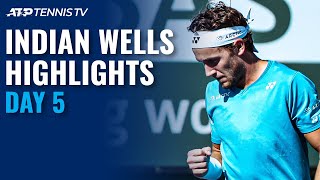 Medvedev and Krajinovic Tussle; Ruud and Harris Square Off | Indian Wells 2021 Day 5 Highlights