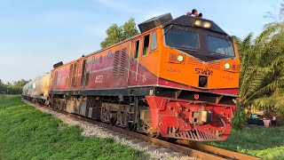 SRT. รถไฟสายใต้ละแวกสถานีมะลวน-สถานีคลองไทรหลากหลายขบวนตั้งแต่เช้า-เย็น Southern Railway of Thailand