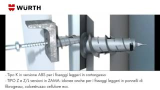 Tassello autoforante per fissaggi leggeri su cartongesso W-GS | Würth