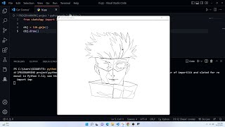 Draw GOJO with python skecthpy