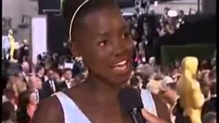 Lupita Nyong'o Oscars Red Carpet Interview Academy Awards 2014