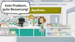 German Learning | German daily dialogues in Pharmacy | easy listening practice