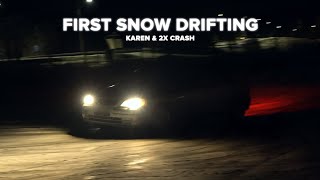 FIRST SNOW WINTER DRIFTING (Karen & 2x Crash)