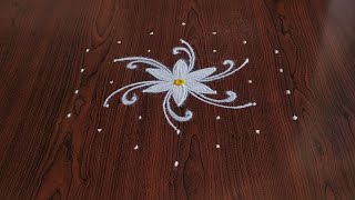 Simple \u0026 easy daily kolam  (7×4) dot's...