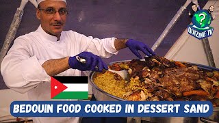 QUIZINE IN JORDAN: EPISODE 5 (DINING BEDOUIN STYLE, DELICIOUS DESSERT FOOD COOKED IN SANDPIT)