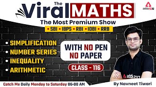 Bank Exams | Simplification | Number Series | Inequality | Arithmetic | Viral Maths #116 | Navneet