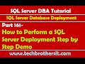 SQL Server DBA Tutorial 161-How to Perform a SQL Server Deployment Step by Step Demo