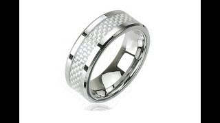 Jewellery - Fiber pattern tungsten ring