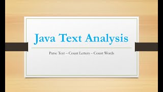 #Java Simple #Text #Analyzer program