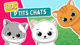 Trois petits chats 🐱🐱🐱 | Comptines et chansons par Les Mômeries