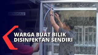 Kreatif! Warga Bengkulu Buat Bilik Disinfektan secara Swadaya