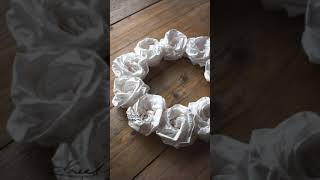 DIY paper wreath🤍 | DIY sněhobílý věnec