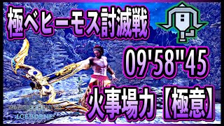 【MHW:ib】火事場力「極意」/極ベヒーモスライトボウガンソロ09'58\