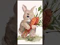 How to draw & Paint a Bunny/ Watercolor Tutorial #watercolor