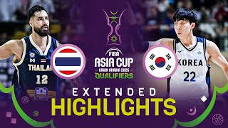 Thailand 🇹🇭 v Korea 🇰🇷 | Extended Highlights | FIBA Asia Cup 2025 Qualifiers