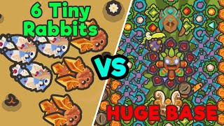 Taming.io 6 Tiny Rabbits VS. Huge Totem Base!