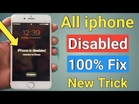 iPhone is disabled, connect to iTunes 5, 5s, 6, 6s, 7, 7plus, 8, 8plus, 100% fixed