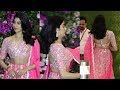 Jhanvi Kapoor Looks Gorgeous In Pink Lehenga At Akash Ambani And Shloka Mehta Wedding