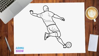 How To Draw A Football Player | step by step tutorial