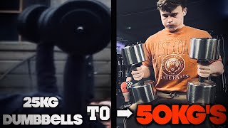 DUMBBELL BENCH PRESS TRANSFORMATION (25s-50KGs)