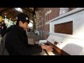 Yiruma's River flows in you & Pachelbel's Canon in D | train passenger on public piano (Khoi Pham)