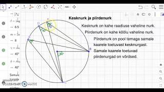 8. klass | Kesknurk ja piirdenurk