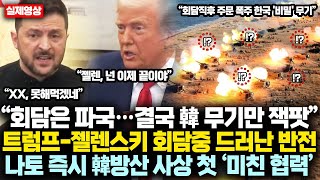 “회담은 파국…결국 韓 무기만 잭팟” 트럼프-젤렌스키 회담중 드러난 반전 나토 즉시 韓방산 사상 첫 ‘미친 협력’