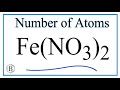 How to Find the Number of Atoms in Fe(NO3)2