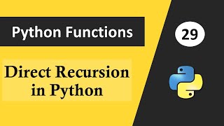 Recursion in Python | What is Direct Recursion in Python | Types of Recursion