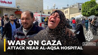 Two air strikes targeted journalists, displaced people in Al-Aqsa Hospital