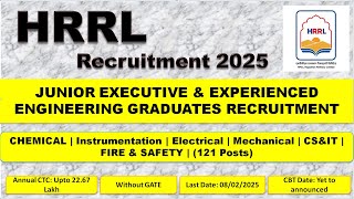 HRRL Recruitment 2025 through CBT \u0026 Interview | Selection Process | CBT Pattern | Exam Guidance