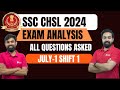 SSC CHSL July 1 Shift 1- All Questions Asked GK Maths Reasoning  CHSL 2024 Malayalam #ssc #sscchsl