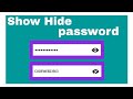 Show and Hide password using Html Css and Javascript | CODEWEB