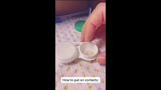 how to put contact lenses for beginners #contactlenses #mislens  #beginnersmakeup #beauty