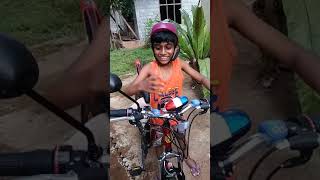 Bumitha's bike riding