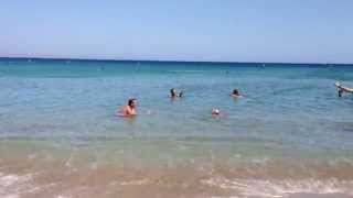 Vai Beach Crete - Sienna finally swims unassisted