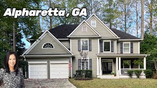 亚特兰大溪力姐带你看房 | Alpharetta, GA | Built 1995 | 4B3B | Double Staircase | High Ceiling | Real Estate