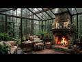 Slow Jazz in the Greenhouse 🥀 Calm Rain & Coffee for Quiet Moments