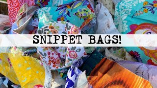 FABRIC SNIPPET BAGS in the shop!