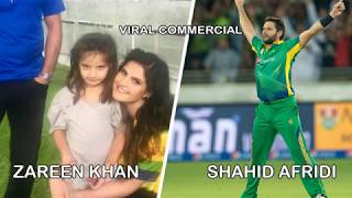 SHAHID AFRIDI WITH ZAREEN KHAN | CRICKET COMMERCIAL
