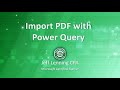Import PDF to Excel with Power Query