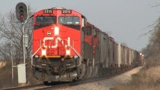 CN 2315 East, Approaching Genoa, Illinois on 3-18-2012